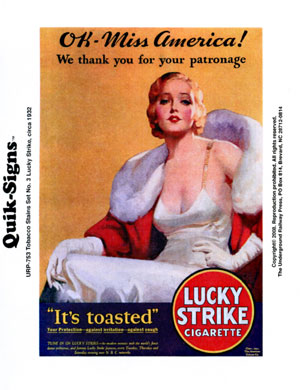 TOBACCO STAINS DECAL #3 LUCKY STRIKE